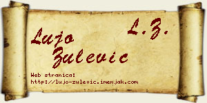 Lujo Zulević vizit kartica